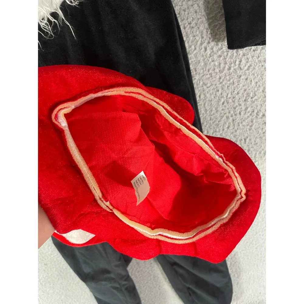Dr Seuss Cat in the Hat Kids Costume Bodysuit Hat Set Small Black Red White